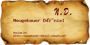 Neugebauer Dániel névjegykártya